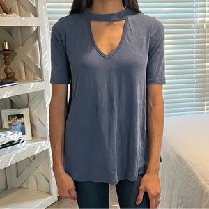 Cutout V-Neck Shirt
